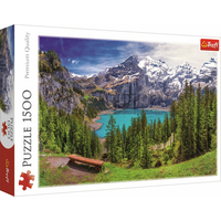 TREFL Puzzle Jezero Oeschinen, Alpy 1500 dílků