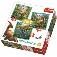 TREFL Puzzle Neobyčejný svět dinosaurů 3v1 (20,36,50 dílků)