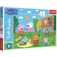 TREFL Puzzle Prasátko Peppa: Zábava v trávě MAXI 24 dílků