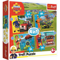 TREFL Puzzle Statečný požárník Sam 4v1 (35,48,54,70 dílků)