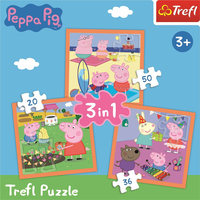 TREFL Puzzle Prasátko Peppa: Úžasné nápady 3v1 (20,36,50 dílků)