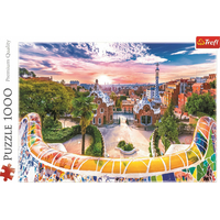 TREFL Puzzle Západ slunce nad Barcelonou, Španělsko 1000 dílků