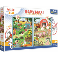 Oboustranné puzzle Treflíci na statku BABY MAXI 2x10 dílků