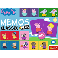 TREFL Pexeso Classic&Plus Prasátko Peppa 4v1