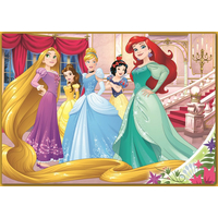 TREFL Puzzle Disney princezny: Šťastný den 4v1 (35,48,54,70 dílků)