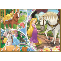 TREFL Puzzle Disney princezny: Šťastný den 4v1 (35,48,54,70 dílků)