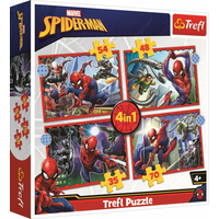 TREFL Puzzle Hrdinný Spiderman 4v1 (35,48,54,70 dílků)