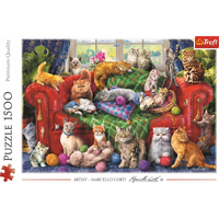 TREFL Puzzle Kočky na pohovce 1500 dílků