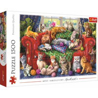 TREFL Puzzle Kočky na pohovce 1500 dílků