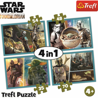 TREFL Puzzle Mandalorian a jeho svět 4v1 (35,48,54,70 dílků)