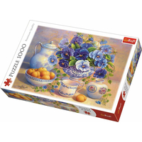 TREFL Puzzle Modrá kytice 1000 dílků