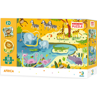 DODO Puzzle s vkládačkou Safari 18 dílků