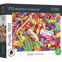 TREFL Puzzle UFT Color Splash: Lízátka a cukrovinky 1000 dílků