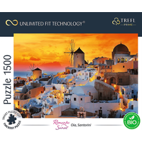 TREFL Puzzle UFT Romantic Sunset: Oia, Santorini 1500 dílků