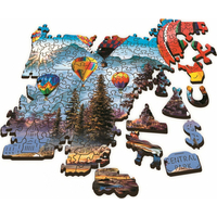 TREFL Wood Craft Origin puzzle Barevné balóny 1000 dílků