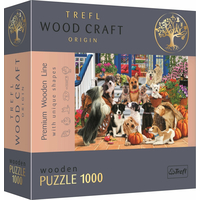 TREFL Wood Craft Origin puzzle Psí přátelství 1000 dílků