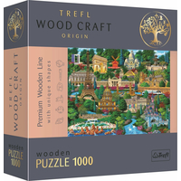 TREFL Wood Craft Origin puzzle Slavná místa Francie 1000 dílků