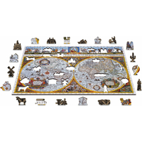 WOODEN CITY Dřevěné puzzle Antická mapa Nova Terrarum 2v1, 505 dílků EKO