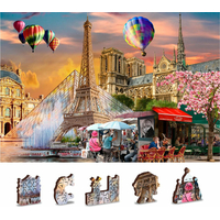 WOODEN CITY Dřevěné puzzle Jaro v Paříži 2v1, 150 dílků EKO