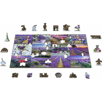 WOODEN CITY Dřevěné puzzle Levandulová Francie 2v1, 150 dílků EKO