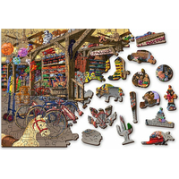 WOODEN CITY Dřevěné puzzle V hračkářství 2v1, 200 dílků EKO