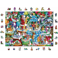 WOODEN CITY Dřevěné puzzle Vánoční sněžítka 2v1, 1010 dílků EKO WOODEN CITY Dřevěné puzzle Vánoční sněžítka 2v1, 1010 dílků EKO