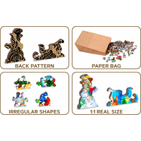 WOODEN CITY Dřevěné puzzle Vánoční sněžítka 2v1, 1010 dílků EKO