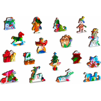 WOODEN CITY Dřevěné puzzle Vánoční sněžítka 2v1, 1010 dílků EKO