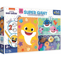 TREFL Oboustranné puzzle Baby Shark SUPER GIANT 15 dílků