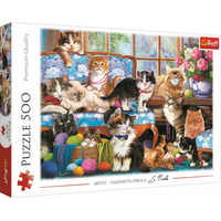 TREFL Puzzle Kočičí rodinka 500 dílků