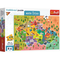 TREFL Puzzle Mapa České republiky 44 dílků