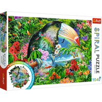 TREFL Spiral puzzle Tropická zvířata 1040 dílků
