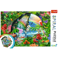 TREFL Spiral puzzle Tropická zvířata 1040 dílků