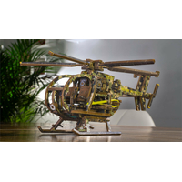 WOODEN CITY 3D puzzle Vrtulník Limitovaná edice 178 dílů