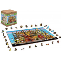 WOODEN CITY Dřevěné puzzle Hudební hrad 2v1, 1010 dílků EKO