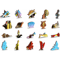 WOODEN CITY Dřevěné puzzle Hudební hrad 2v1, 1010 dílků EKO