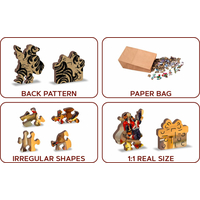 WOODEN CITY Dřevěné puzzle Santova dílna 2v1, 1010 dílků EKO