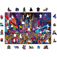 WOODEN CITY Dřevěné puzzle Silvestr 2v1, 505 dílků EKO