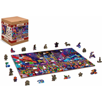 WOODEN CITY Dřevěné puzzle Silvestr 2v1, 505 dílků EKO