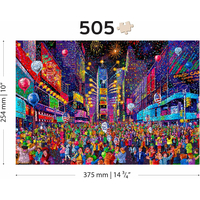 WOODEN CITY Dřevěné puzzle Silvestr 2v1, 505 dílků EKO