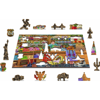 WOODEN CITY Dřevěné puzzle Sladké dobrodružství 2v1, 200 dílků EKO