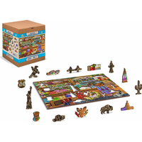 WOODEN CITY Dřevěné puzzle Sladké dobrodružství 2v1, 200 dílků EKO