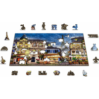 WOODEN CITY Dřevěné puzzle Snídaně v Paříži 2v1, 300 dílků EKO