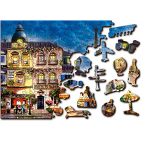 WOODEN CITY Dřevěné puzzle Snídaně v Paříži 2v1, 300 dílků EKO