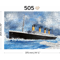 WOODEN CITY Dřevěné puzzle Titanic 2v1, 505 dílků EKO