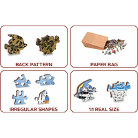 WOODEN CITY Dřevěné puzzle Titanic 2v1, 505 dílků EKO