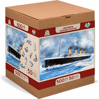 WOODEN CITY Dřevěné puzzle Titanic 2v1, 505 dílků EKO