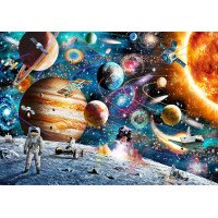 WOODEN CITY Dřevěné puzzle Vesmírná Odyssea 2v1, 2000 dílků EKO