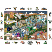 WOODEN CITY Dřevěné puzzle Vítejte v Las Vegas 2v1, 505 dílků EKO