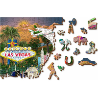 WOODEN CITY Dřevěné puzzle Vítejte v Las Vegas 2v1, 505 dílků EKO